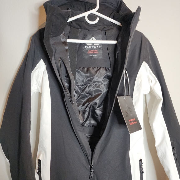 NWOT RAWRWAR One Piece snowsuit black white womens size small (no belt) - Picture 10 of 16